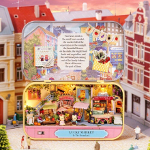 Dollhouse Box Dollhouse DIY Small House Kit Making Room Toys Home Bedroom Decorations With Furniture Wooden Crafts Stereo Puzzle Girls Halloween Thank