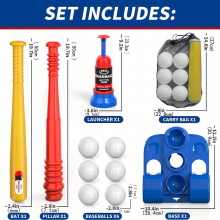 Childrens Baseball Set Toys Exercise Childrens Hand eye Coordination Can Play Alone Or Interact With Parents Six Large Baseballs A Pitching Machine