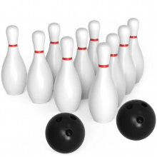 Bowling Ball Toy Set Kids Sports Toys Indoor Outdoor Sports Toys Classic Style Large Size 10 Bottles 2 Balls
