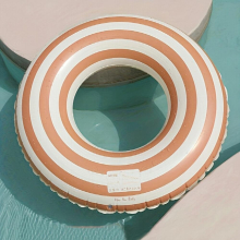 Thickened Children & Adults Striped Swimming Ring Inflatable Baby Underarm Ring Net Red Floating Ring Double Air Bag Swimming Ring Beach Toy Swimming