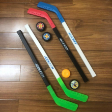 2pcs Childrens Sports Ice Hockey Stick Pulley Ball Stick Set Toy Hockey Stick Kindergarten Sports Teaching Supplies