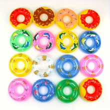5 Pieces set 8 Inflatable Mini Swimming Ring Childrens Bathtub And Water Game Inflatable Dolphin Donuts Duckling Toy Swimming Ring Accessories Random