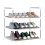 3 Tier Extendable Metal Shoe Rack Space Saving Storage Organiser Shelf 3