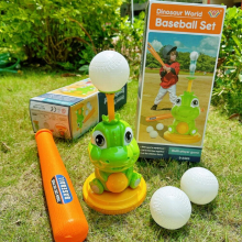 Childrens Sports Cartoon Dinosaur Baseball Set Parent child Indoor And Outdoor Activity Toy Server Christmas Gift including 3 Balls