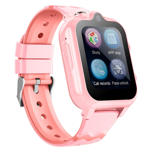 Pink Child Smart Watch: Face Recognition, SOS Button, Dual Cameras ...