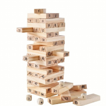 Jenga Classic Game With Hardwood Blocks Stacking Tower Game For 1 Or More Players 7 78in 2 55in