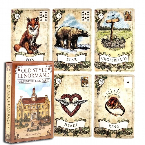 Vintage Lenormand τράπουλα ταρώ ένα μαντείο της τύχης μαντεία και επιτραπέζια παιχνίδια 1