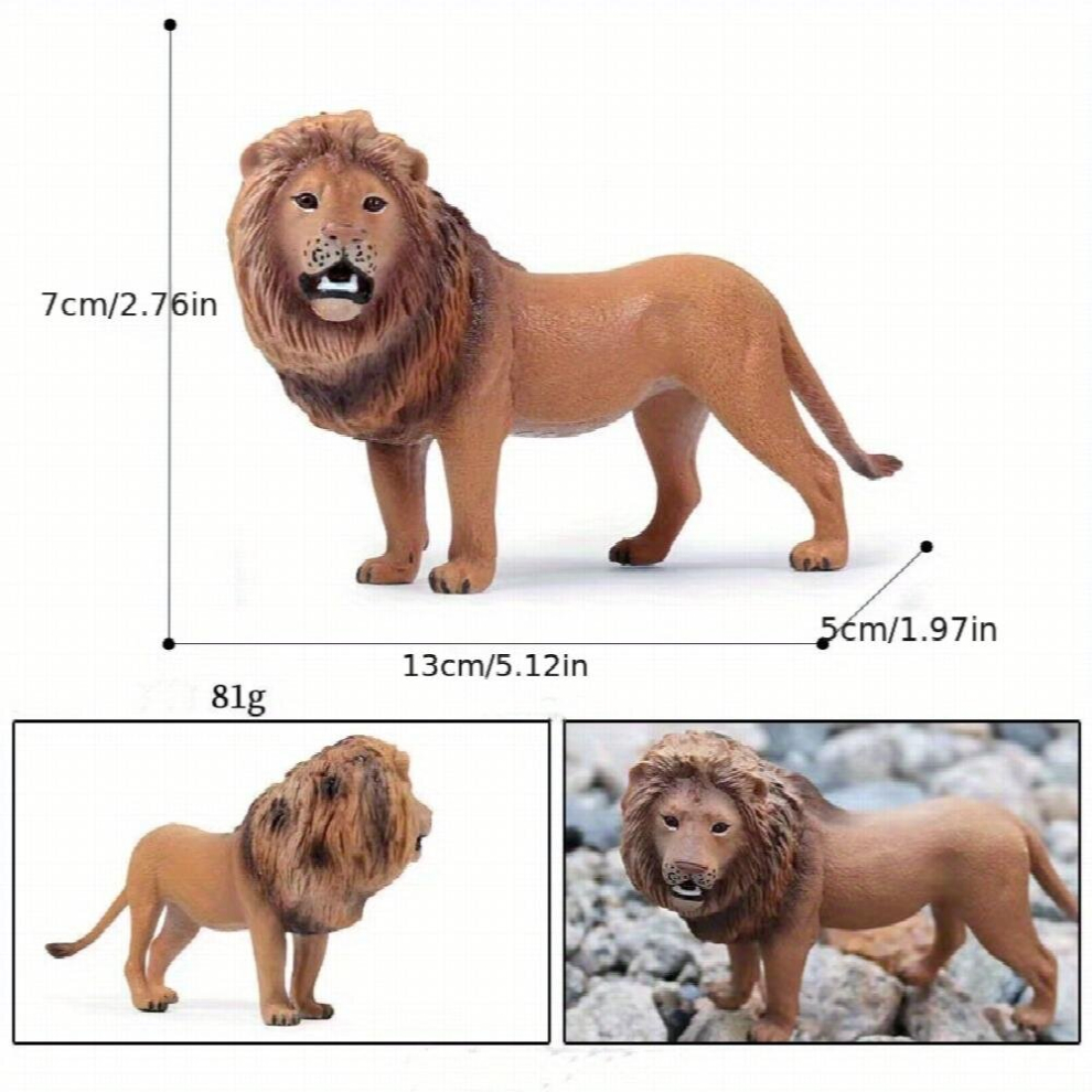 Safari Animal Figurines Toys African Jungle Zoo Animals Figures Realistic Wild Plastic Animals Toy With Elephant Giraffe Lion Educational Playsets For