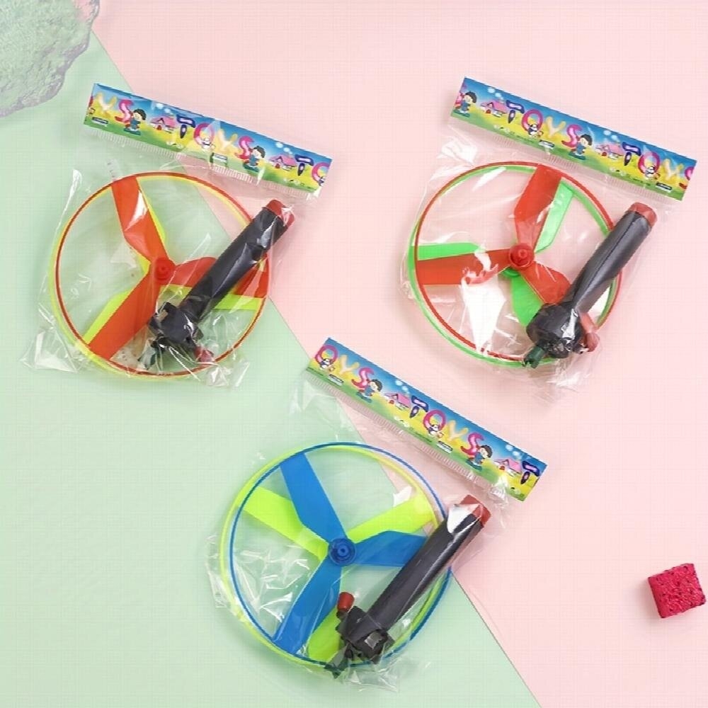 Flying Disc Helicopter Toys With String Launcher And Random Flying ...