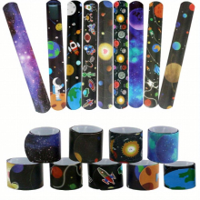 10pcs Space Themed Bracelets & Clap Rings Perfect Birthday Party Gift for Kids