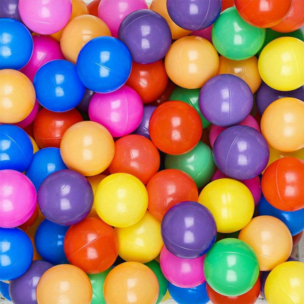 50pcs Ball Pit Balls Phthalate BPA Crush Proof Plastic Bright Colors In Reusable Play Toys For Kids With Storage Bag Random