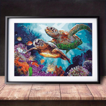 Unleash Your Inner Artist Sea World DIY Paint By Numbers Kit For Kids & Adults