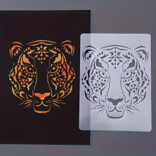 Scratch Painting Template Hollow Out Creative Lace Ruler Animals Theme Halloween Gift Christmas Present