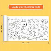 Drawing Roll Graffiti Canvas Painting Paper Blank Long Drawing Roll School Coloring Drawing Roll Stickable Wall Drawing Roll Paper
