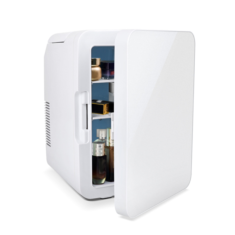 (10L White) Tabletop Mini Fridge Electric Cooler Warmer AC/DC