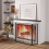Costway 3-Panel Fireplace Screen Foldable Wrought Metal Iron Mesh Fire Spark Guard 7