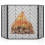 Costway 3-Panel Fireplace Screen Foldable Wrought Metal Iron Mesh Fire Spark Guard 1
