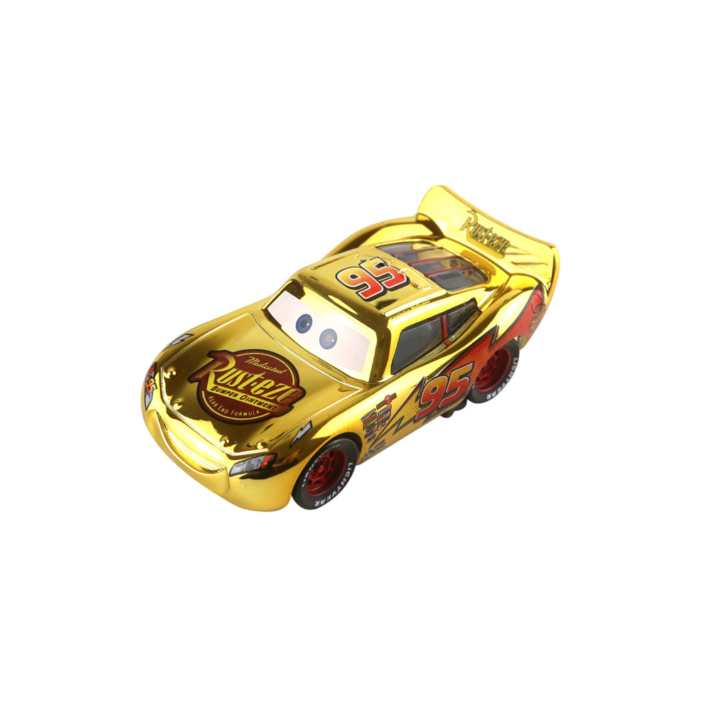 (Mcqueen ) Pixar Cars Model Car Sheriff Metal Toys Vehicles Gold
