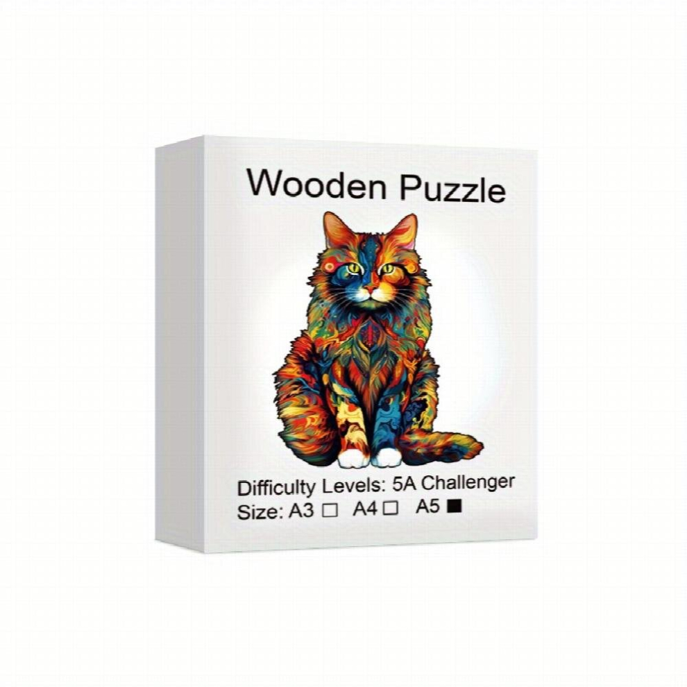 Cat Wooden Puzzle Gameplay Interesting Puzzle Can Be Sent To Friends And Family As A Family Game-image-OPC-PCYF2KN-NEW