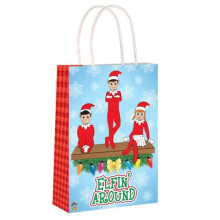 Elfin Around Christmas Paper Bag with Handles 21cm