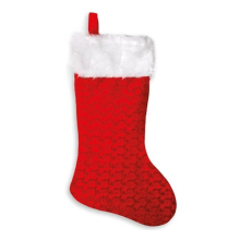 Deluxe Red Velvet Christmas Present Stocking