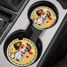 2pcs Acrylic Glass With Anti slip Mat And Tool Kit DIY Diamond Painting Car Coasters To Upgrade Your Car Interior anti slip And GM Parts Halloween And