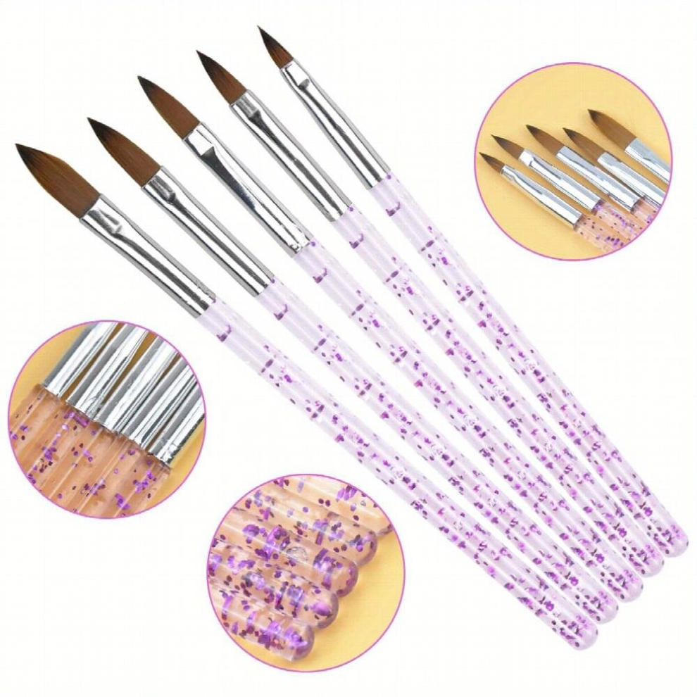 5pcs Nail Art Crystal Pen Set Acrylic Sequin Rod Nail Polish Pen Nail Art Tools Carving Pen