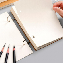 8K Cowhide Soft Cover Sketchbook 160g Art Notepad Drawing Book Sketchbook
