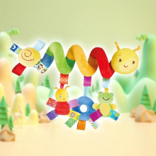 Baby Spiral Hanging Rattles Doll Colorful Cartoon Animal Bed Bell Pendant Toddler Mobiles Activity Educational Toy Newborn Gift