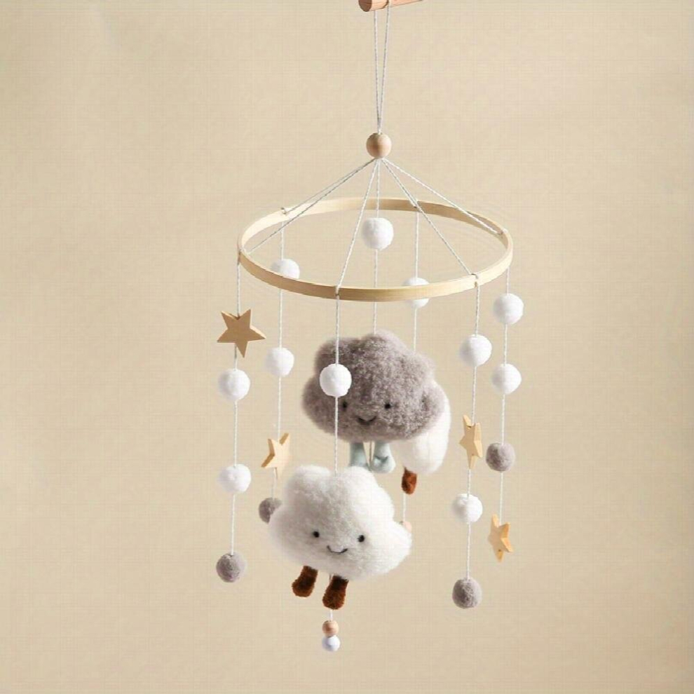 Wooden Baby Room Pendant Cloud Bed Bell Soothing Toy Halloween Christmas Thanksgiving