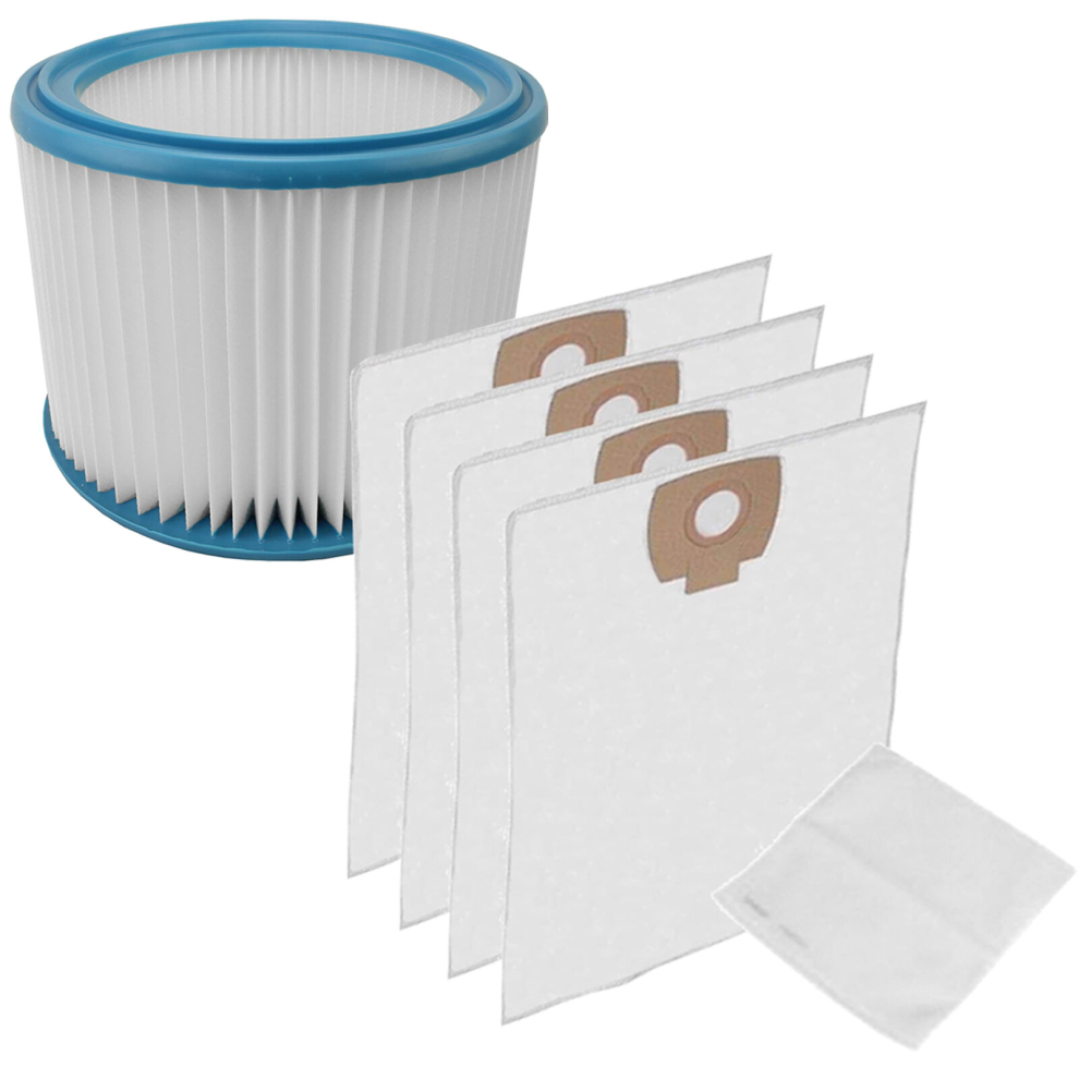 Spares2go Cartridge Filter For Nilfisk Alto Aero Vacuum Cleaner + Wet & Dry Cloth Bags
