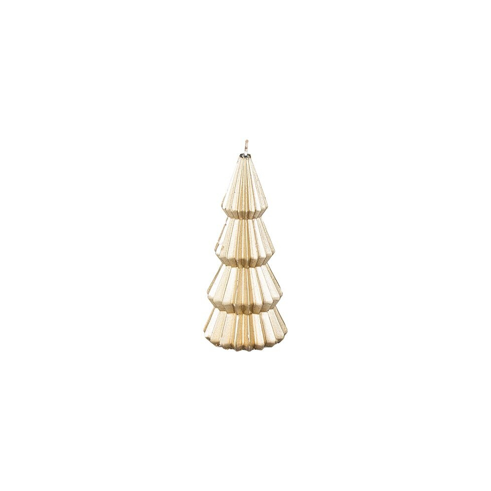 Metallic Gold Christmas Tree Candle 17cm-image-OPC-PCYF9VN-NEW