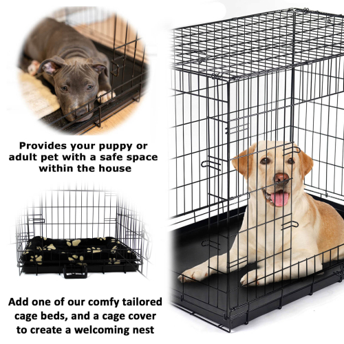 Black 36in Heavy Duty Metal Dog Training Cage 2
