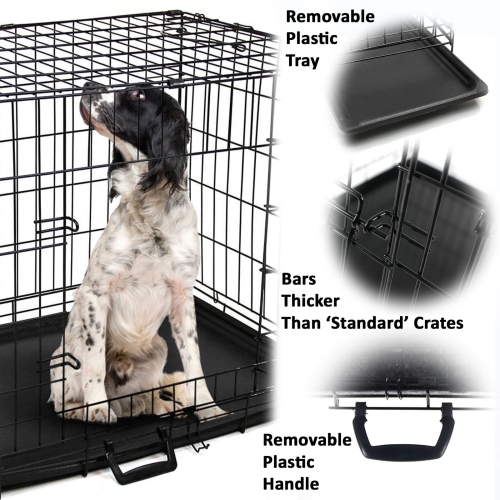 Black 36in Heavy Duty Metal Dog Training Cage 1