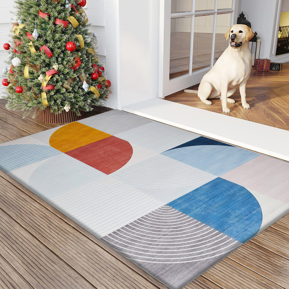 (80 x 150 cm (2 ft 6 in x 5 ft), Kira) Non Slip Modern Rugs Living Room Area Rugs Runner & Door Mats