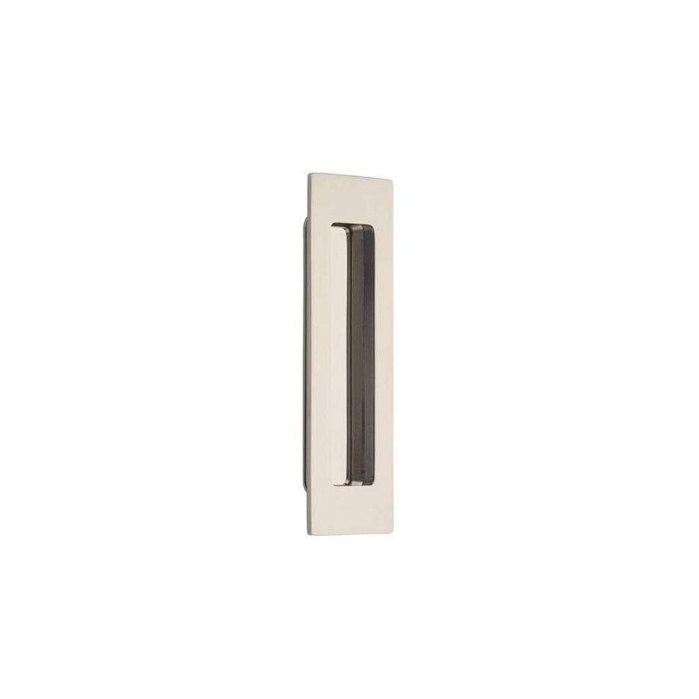 6 In. Modern Rectangular Flush Pull, Bright Nickel 742431117574