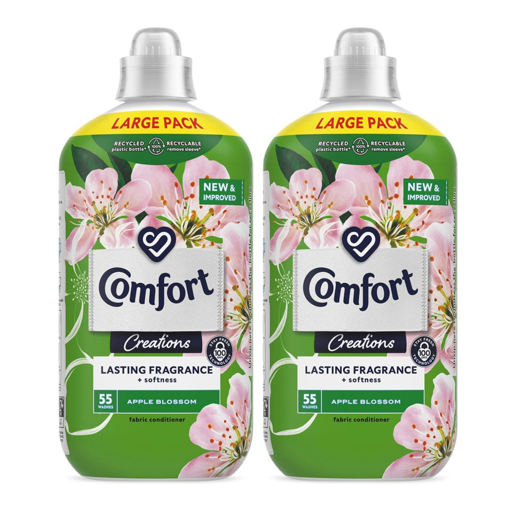 (Buy - 2) Comfort Fabric Conditioner Apple Blossom 1.65L 55W