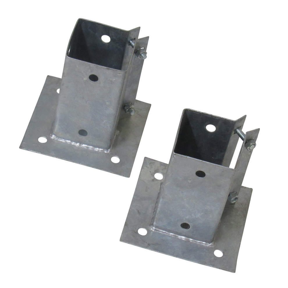 (4 Inch (100Mm), Pack Of 2) Galvanised Bolt Down Post Supports Bolt Grip 600988552555