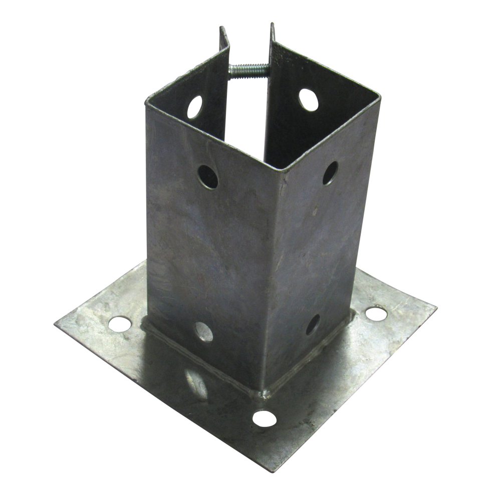 (4 Inch (100Mm), Pack Of 1) Galvanised Bolt Down Post Supports Bolt Grip 600988552548