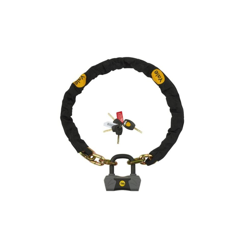 Yale Chain and Lock 1100mm Maximum Security Chain Bike Lock Heavy Duty 4 Keys