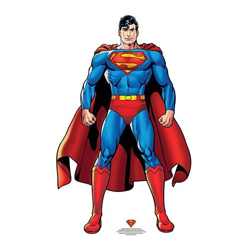 Superman Comic Style Cape DC Comics Small Star Mini Cardboard Cutout 92cm