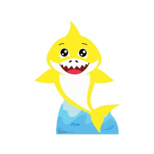 Yellow Baby Shark Star Mini Cardboard Cutout 93cm