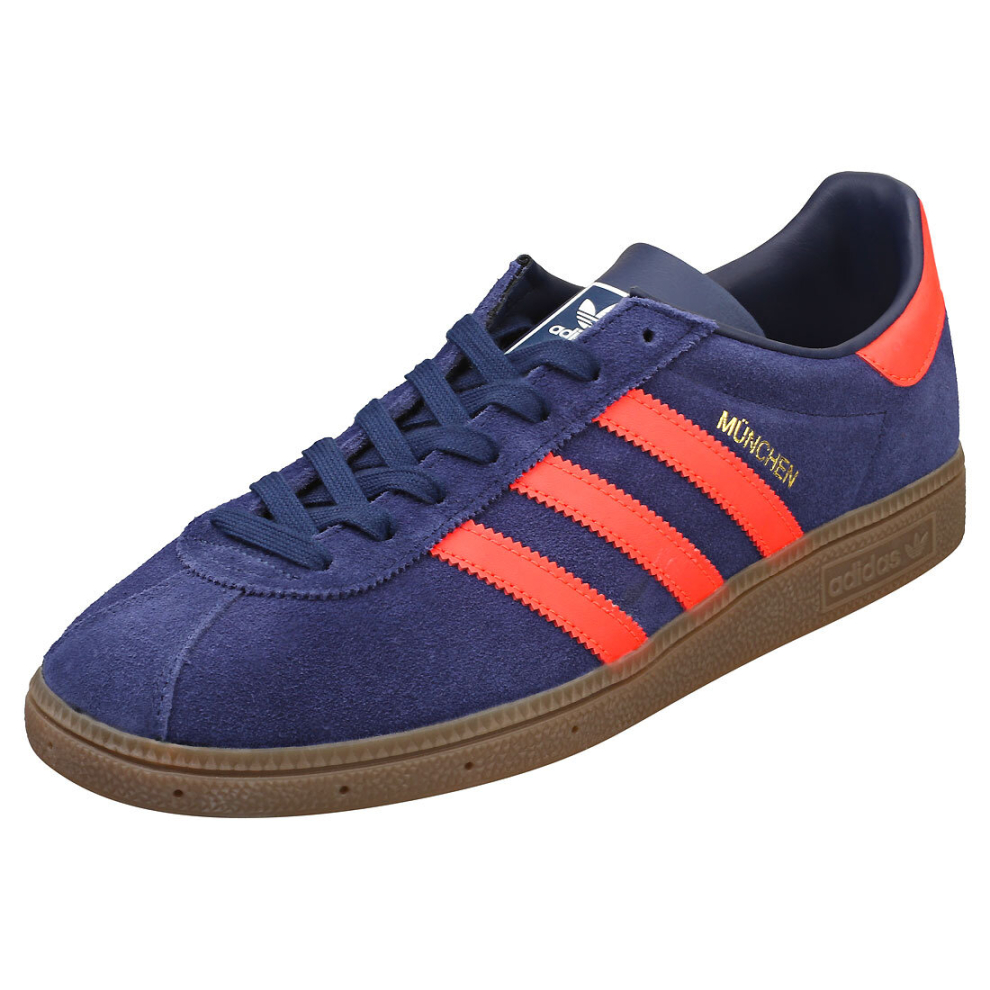 adidas Munchen Mens Casual Trainers in Dark Blue Red - 11.5 UK