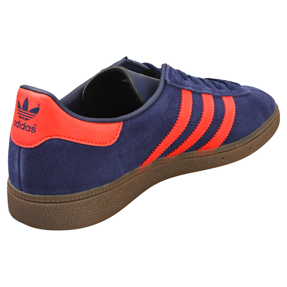 adidas Munchen Mens Casual Trainers in Dark Blue Red - 11 UK