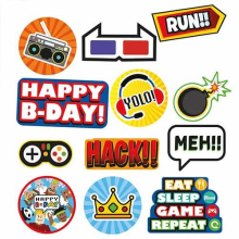 Party Town Mini Cutouts - Pack of 12