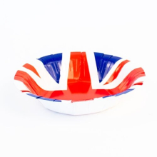 Union Jack Round Paper Bowls 17cm - Pack of 10