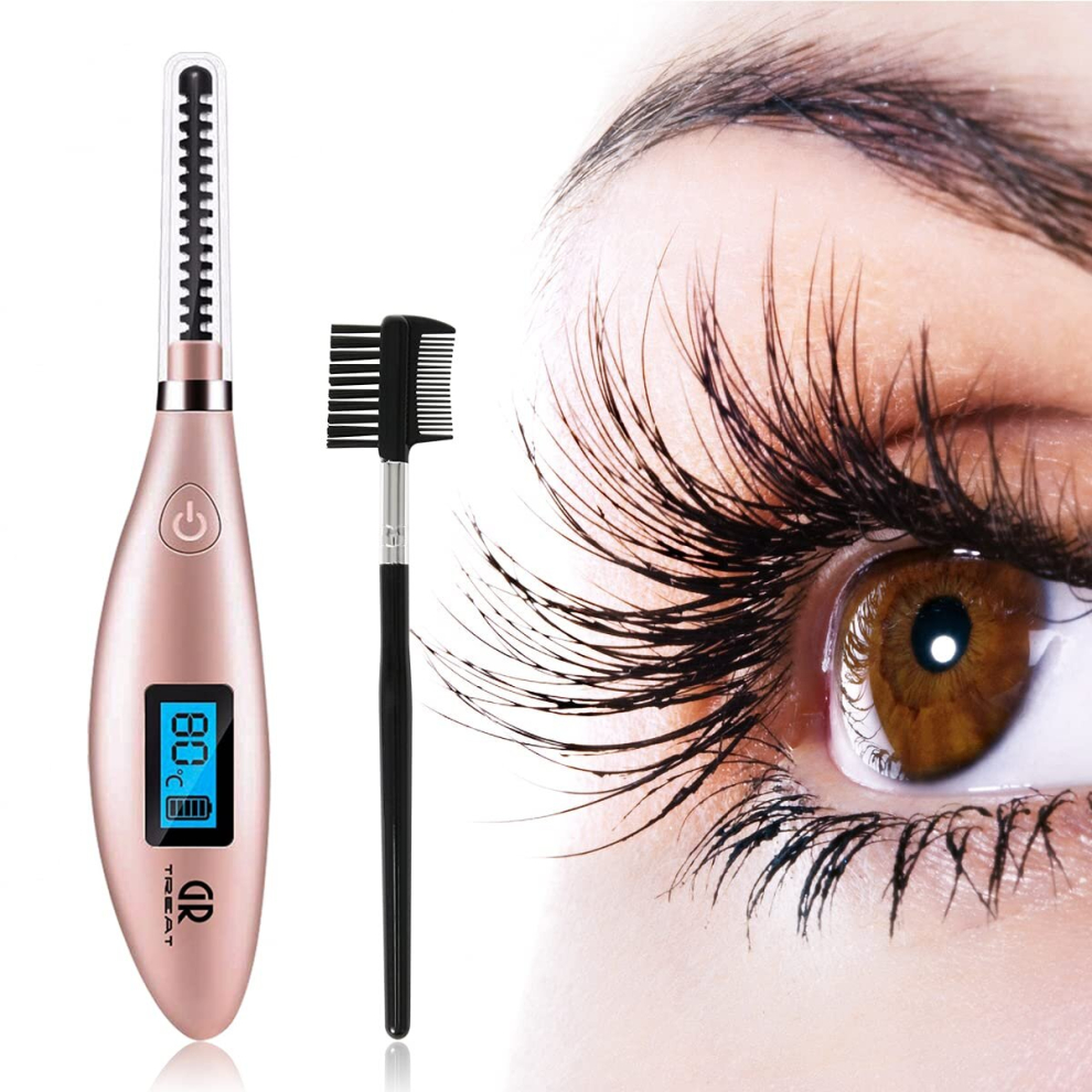 Heated Eyelash Curler, Ceramic Electric Eyelash Curler, Usb Rechargeable Eyelash Curler