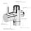 Diverter valve Bathtub shower three-way valve 3