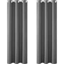 CZHONG-Grey Thermal Blackout Curtains for Bedroom, 42 x 63 inches Long