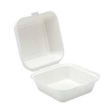 White Compostable Bagasse Burger Box 15cm - Pack of 125